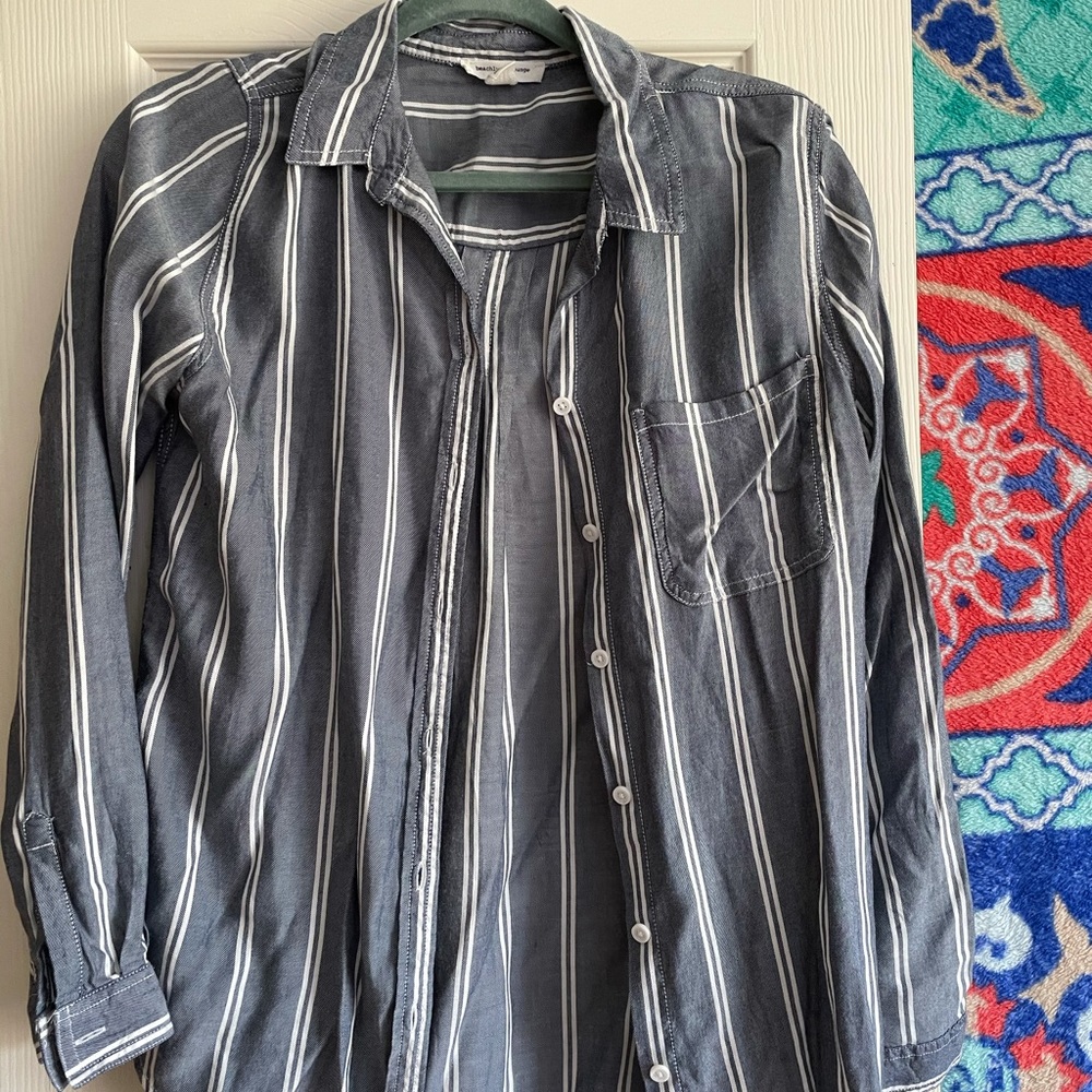 Striped button up